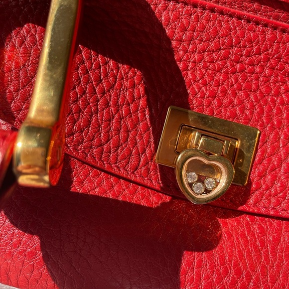 Chopard Red Satchel with Gold Accents NWOT - Picture 15 of 15